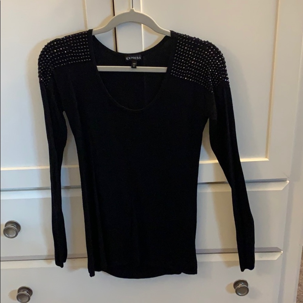Bling shoulder sweater